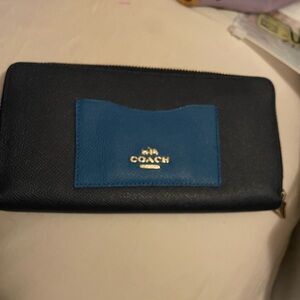 Coach Navy and Cobalt Wallet